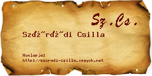Szórádi Csilla névjegykártya